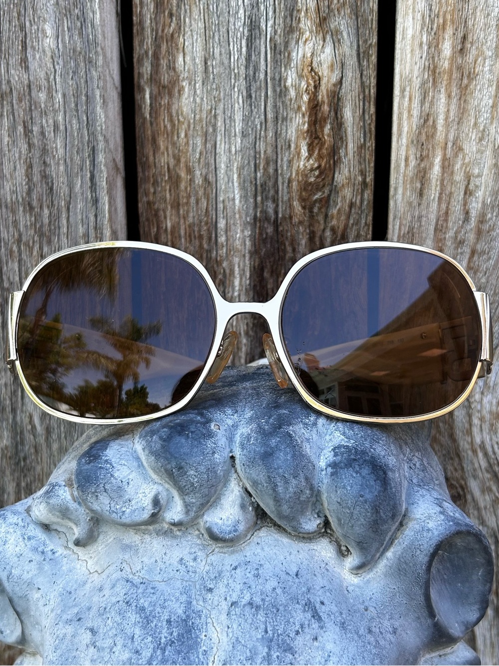 Fendi Vintage Sunglasses Brown Cream Tortoise Shell Gold Frame - Picture 4 of 16